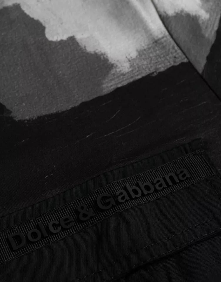 Багатоколірна камуфляжна футболка Dolce &amp; Gabbana з круглим вирізом