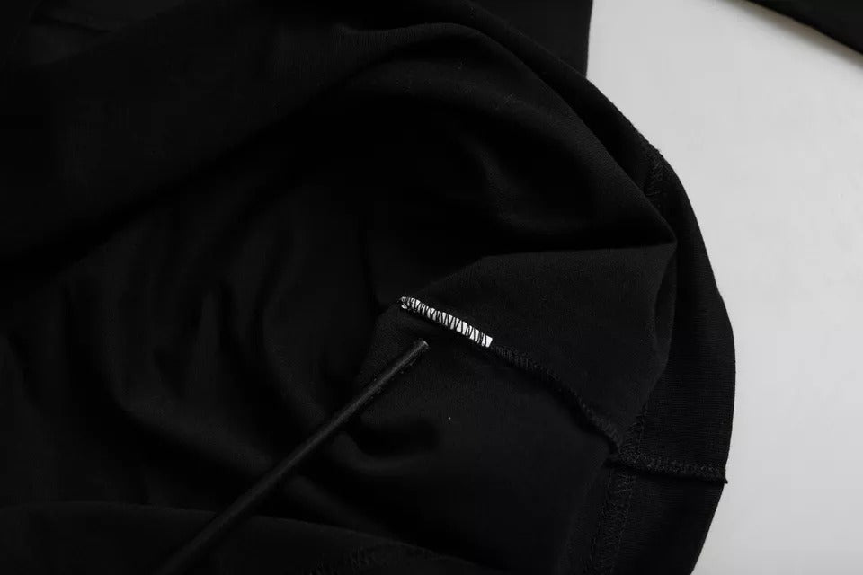 Бавовняна футболка з круглим вирізом із тисненням чорного логотипу Dolce &amp; Gabbana