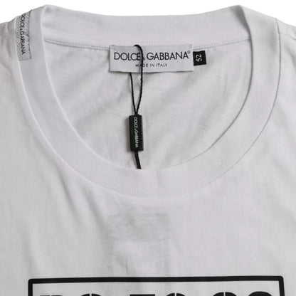 Біла футболка Dolce &amp; Gabbana з круглим вирізом і короткими рукавами
