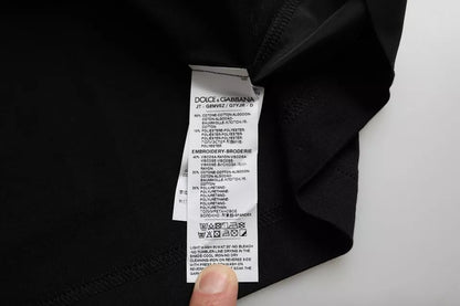 Чорна бавовняна чоловіча футболка Dolce &amp; Gabbana з кишенями і короткими рукавами
