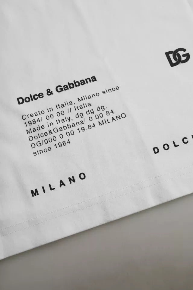 Бавовняна чоловіча футболка Dolce &amp; Gabbana White Red Lips Print