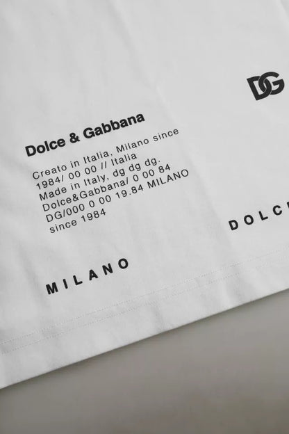 Бавовняна чоловіча футболка Dolce &amp; Gabbana White Red Lips Print