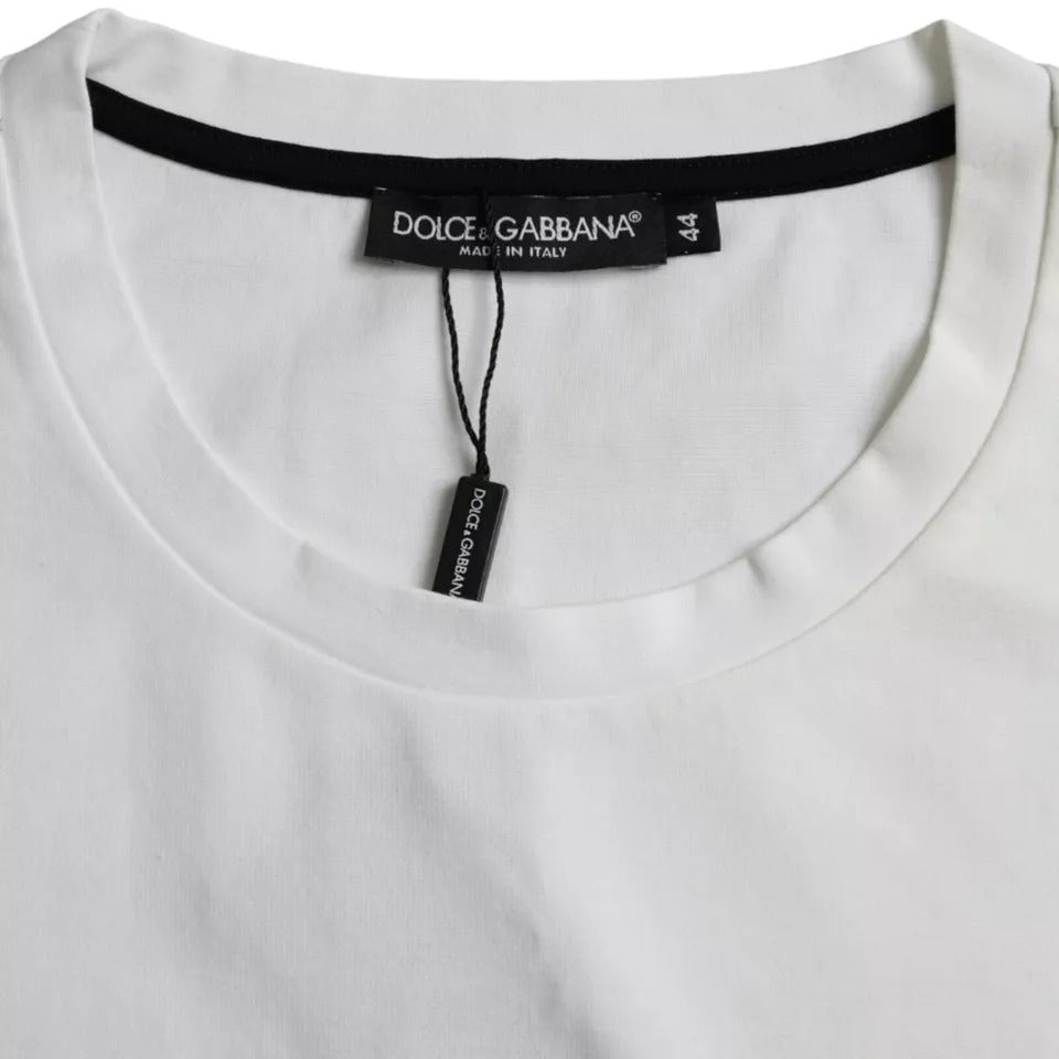 Бавовняна чоловіча футболка Dolce &amp; Gabbana White Red Lips Print