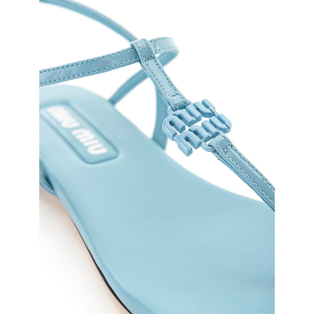 Босоніжки Miu Miu Light Blue Vernice