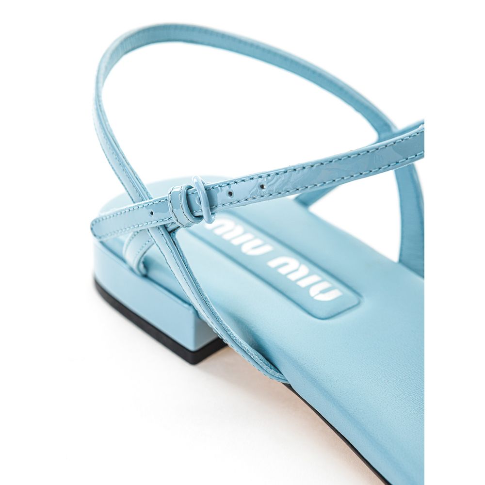 Босоніжки Miu Miu Light Blue Vernice