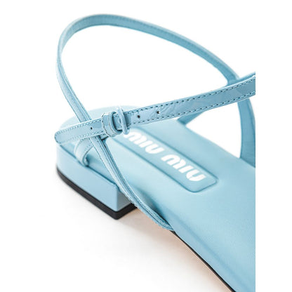 Босоніжки Miu Miu Light Blue Vernice