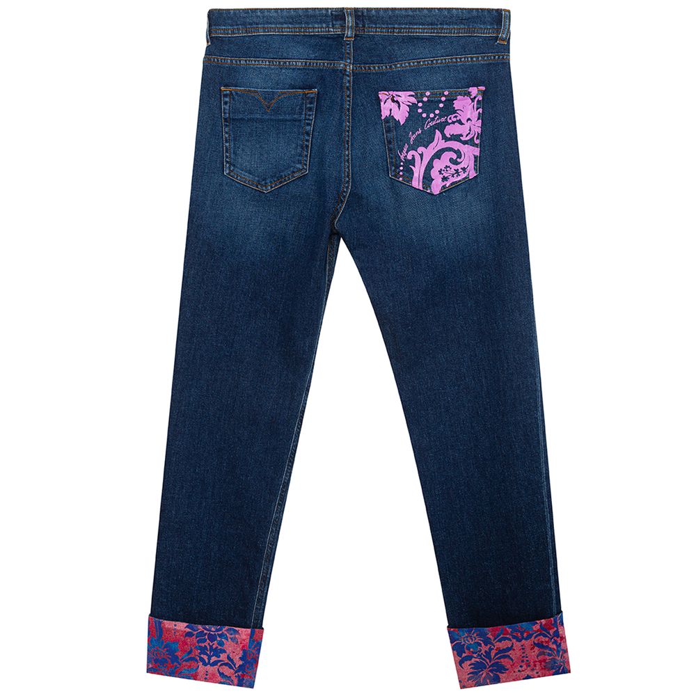 Сині бавовняні джинси та штани Versace Jeans
