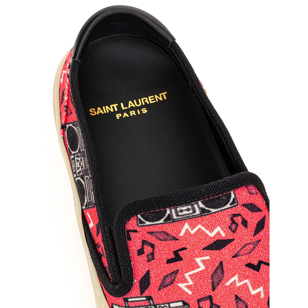 Рожеві бавовняні кросівки Saint Laurent