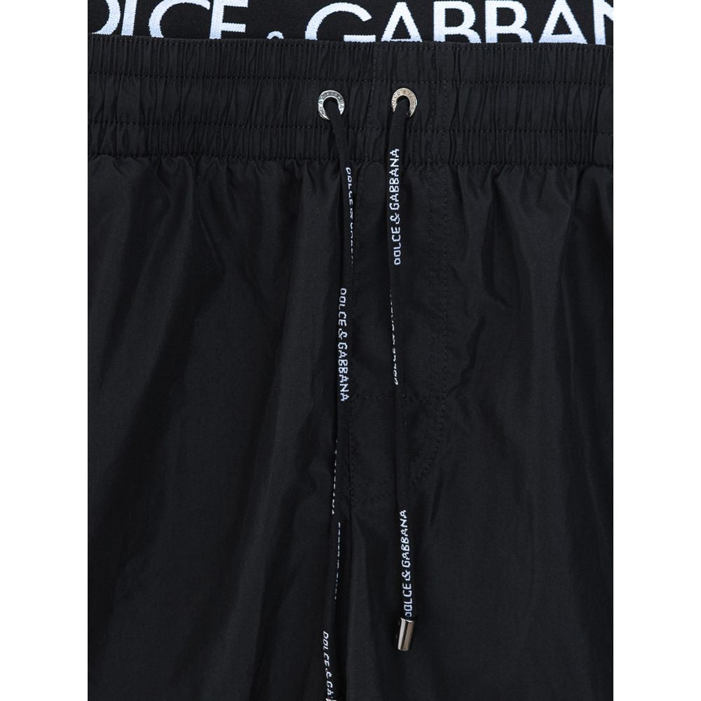 Чорний поліестеровий купальник Dolce &amp; Gabbana