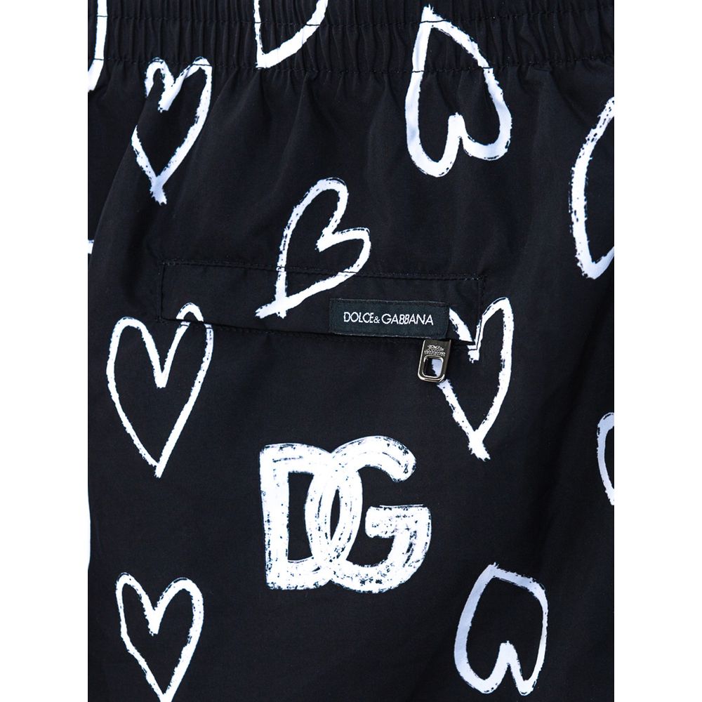 Чорний поліестеровий купальник Dolce &amp; Gabbana