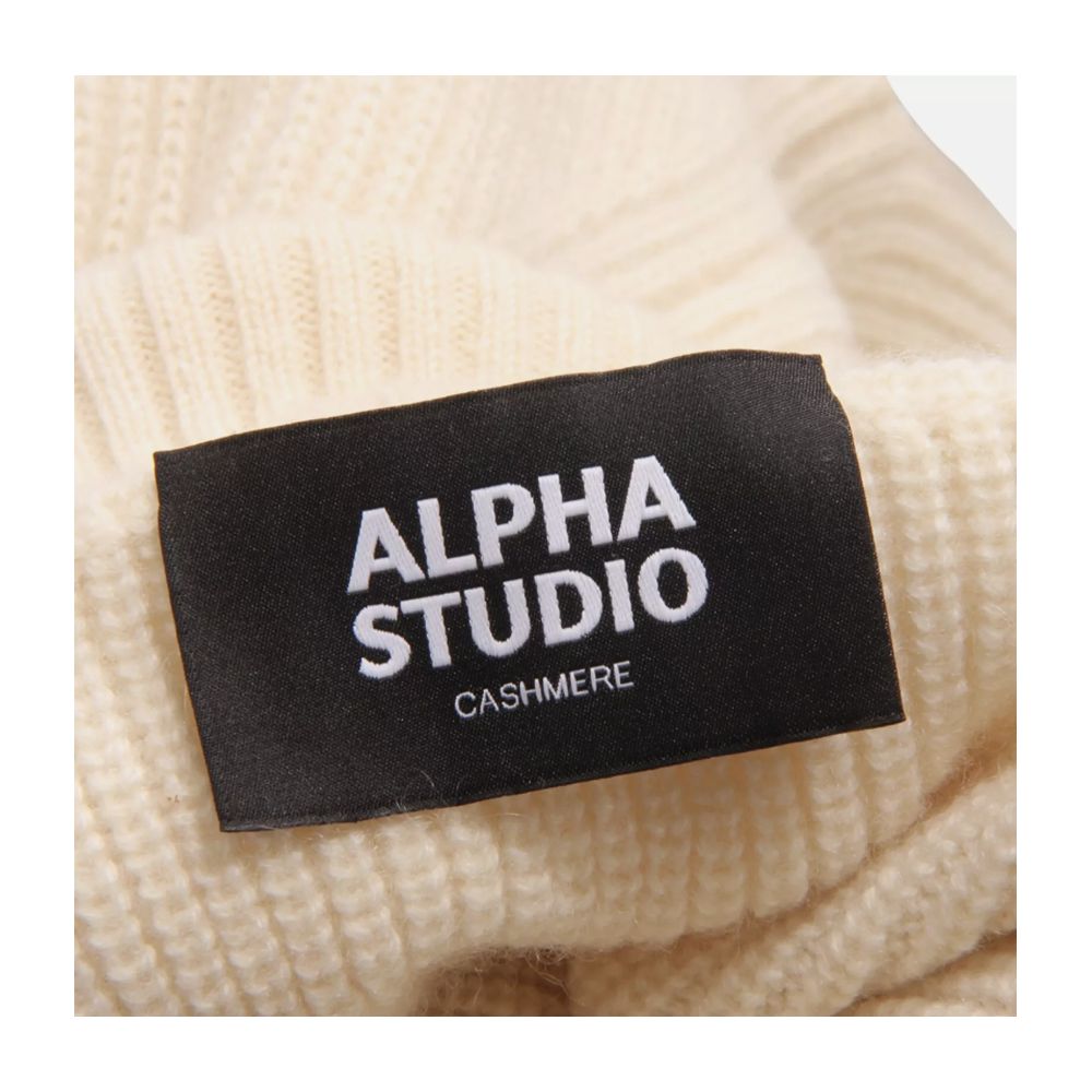 Білий кашеміровий светр Alpha Studio
