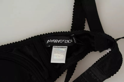 Нижня білизна Dolce &amp; Gabbana Black Silk Lace Balconcino Bra
