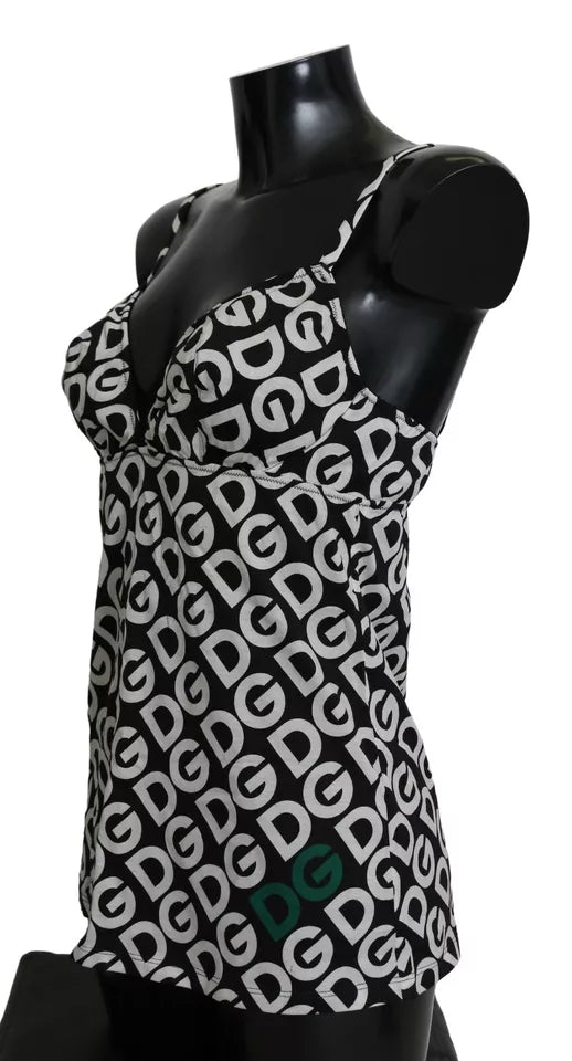 Купальники Dolce &amp; Gabbana Black DG Mania без рукавів
