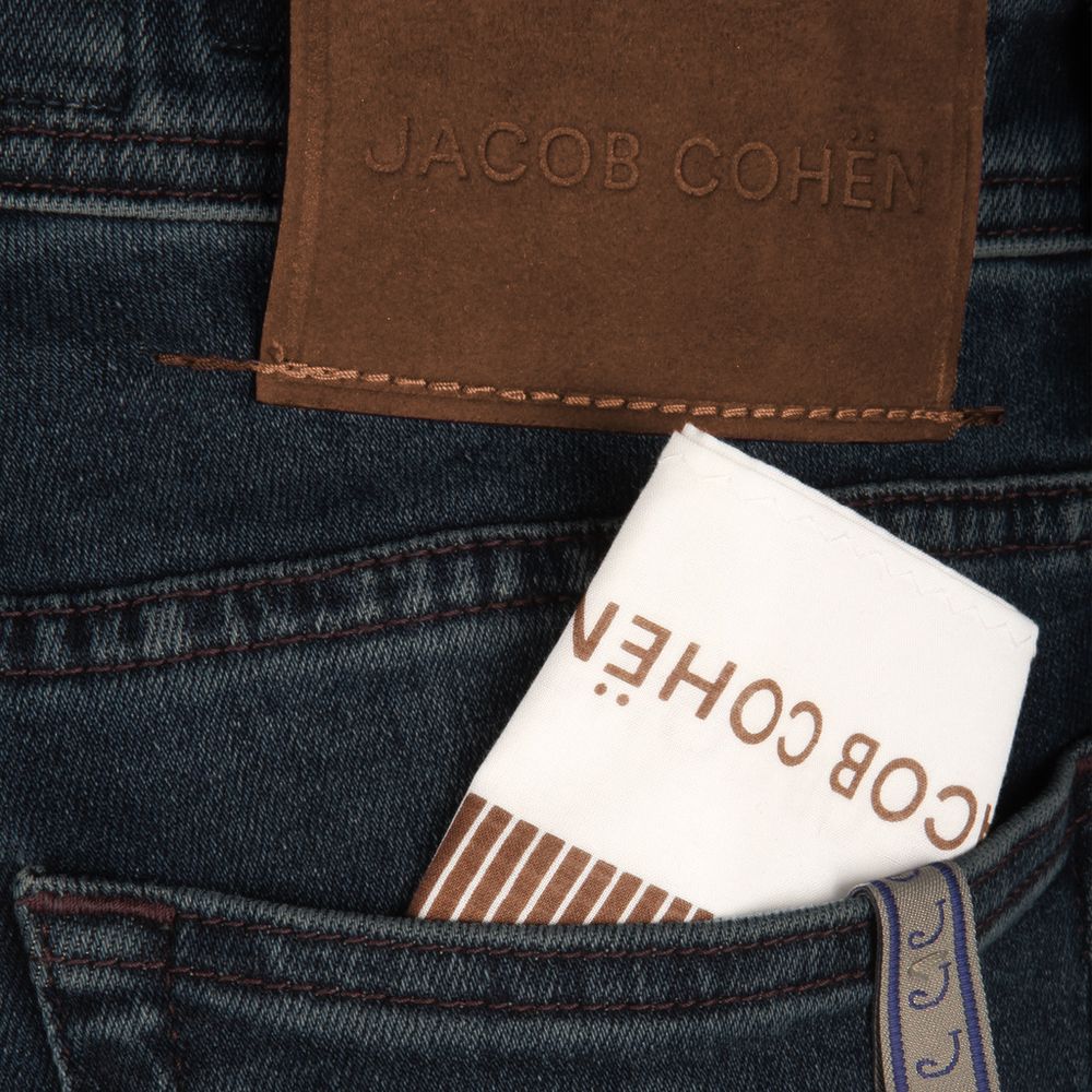Сині бавовняні чоловічі джинси Jacob Cohen Slim Fit