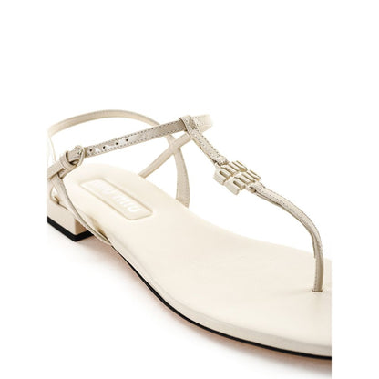 Босоніжки Miu Miu Beige Vernice