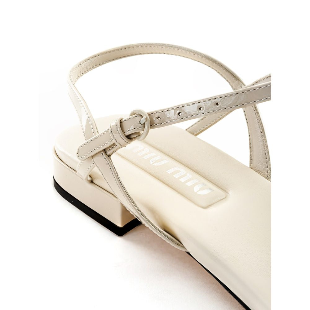 Босоніжки Miu Miu Beige Vernice