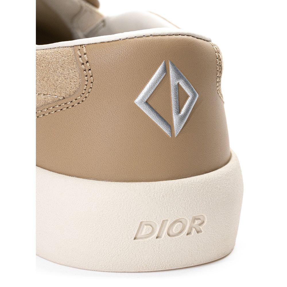 Бежеві шкіряні кросівки Dior