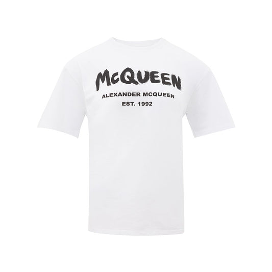 Білі бавовняні топи та футболки Alexander McQueen