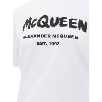 Білі бавовняні топи та футболки Alexander McQueen