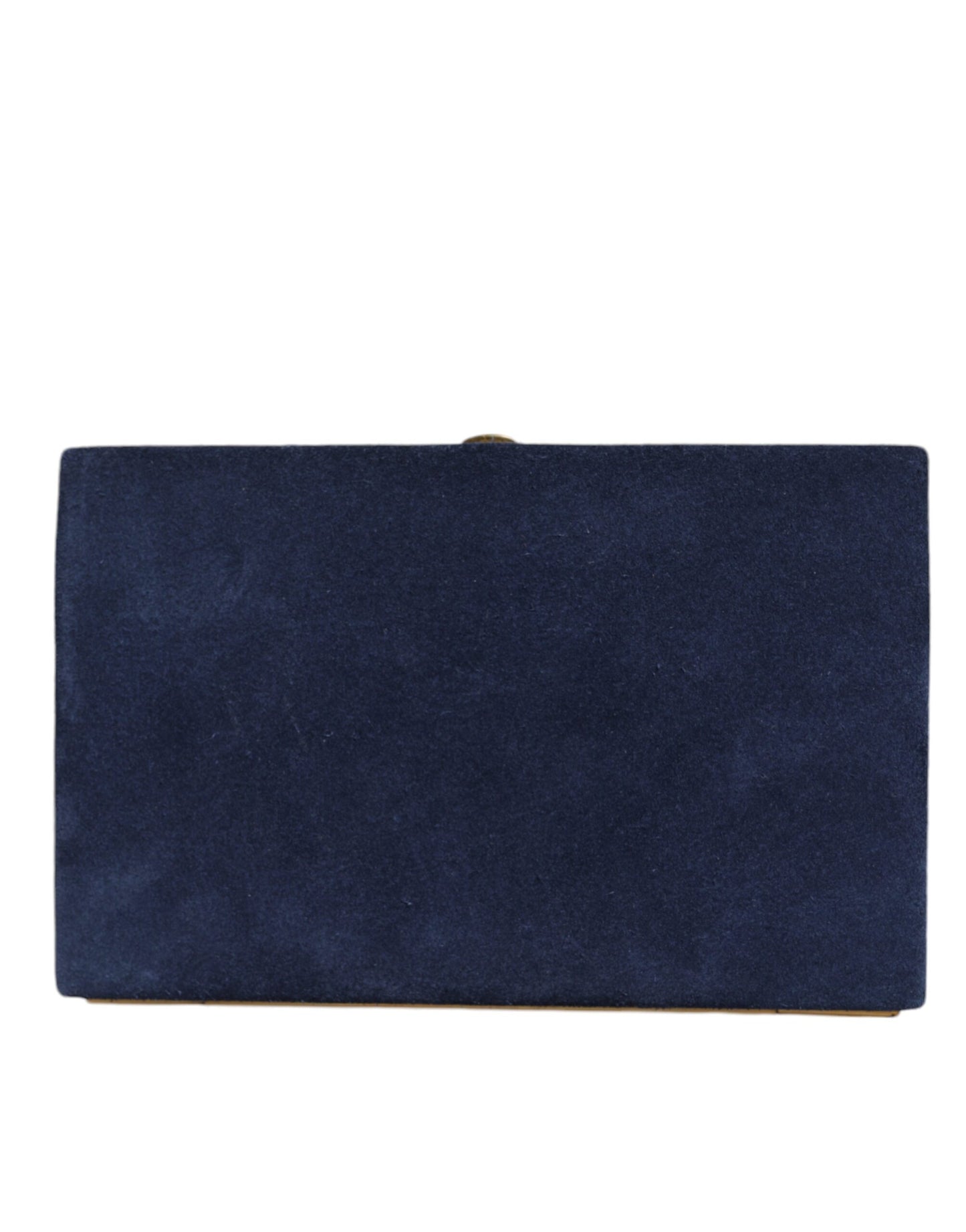 Вечірня сумочка-гаманець Dolce &amp; Gabbana Blue Suede Gold Frame Clutch