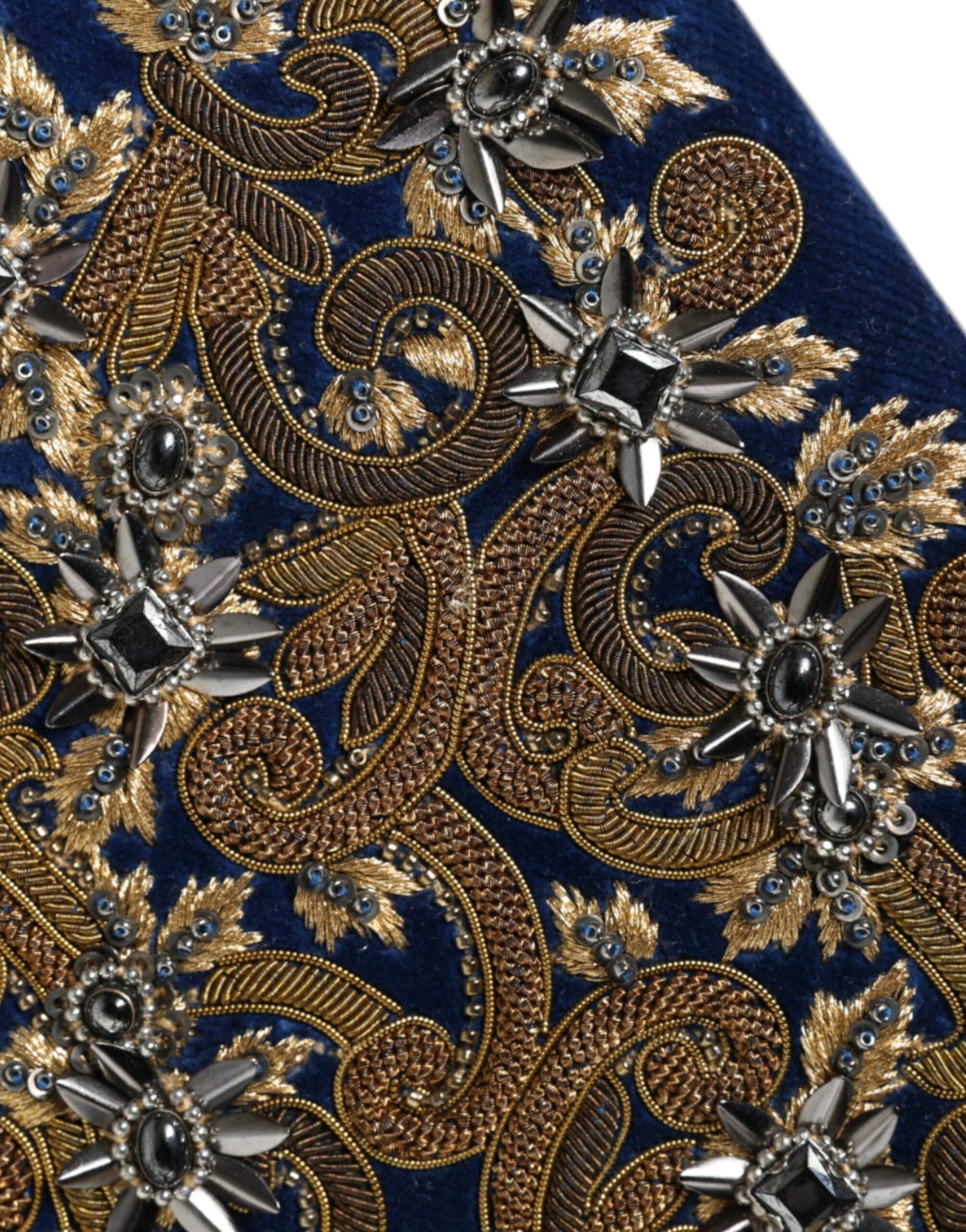 Вечірня сумочка-гаманець Dolce &amp; Gabbana із синім оксамитом і золотою рамкою