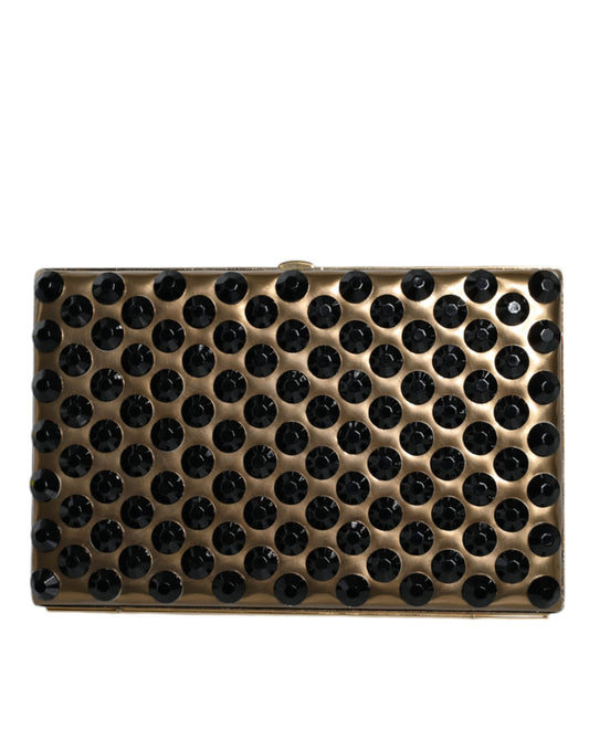 Dolce &amp; Gabbana Gold Crystal Bifold Clutch Evening Party Жіноча сумка-гаманець