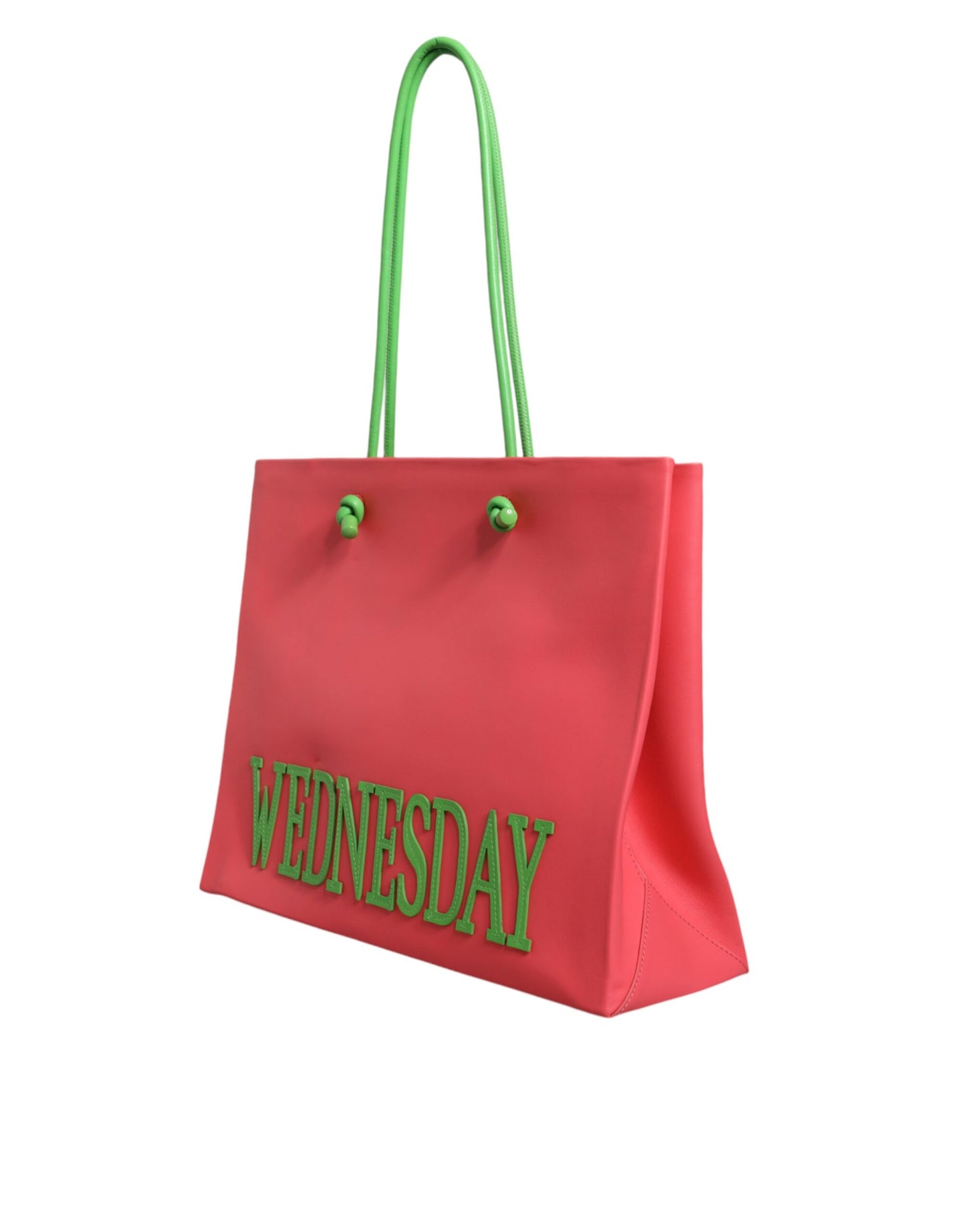 Рожева шкіряна сумка Alberta Ferretti Weekend Wednesday Shopping Tote Bag