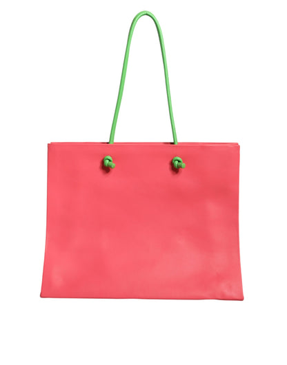 Рожева шкіряна сумка Alberta Ferretti Weekend Wednesday Shopping Tote Bag