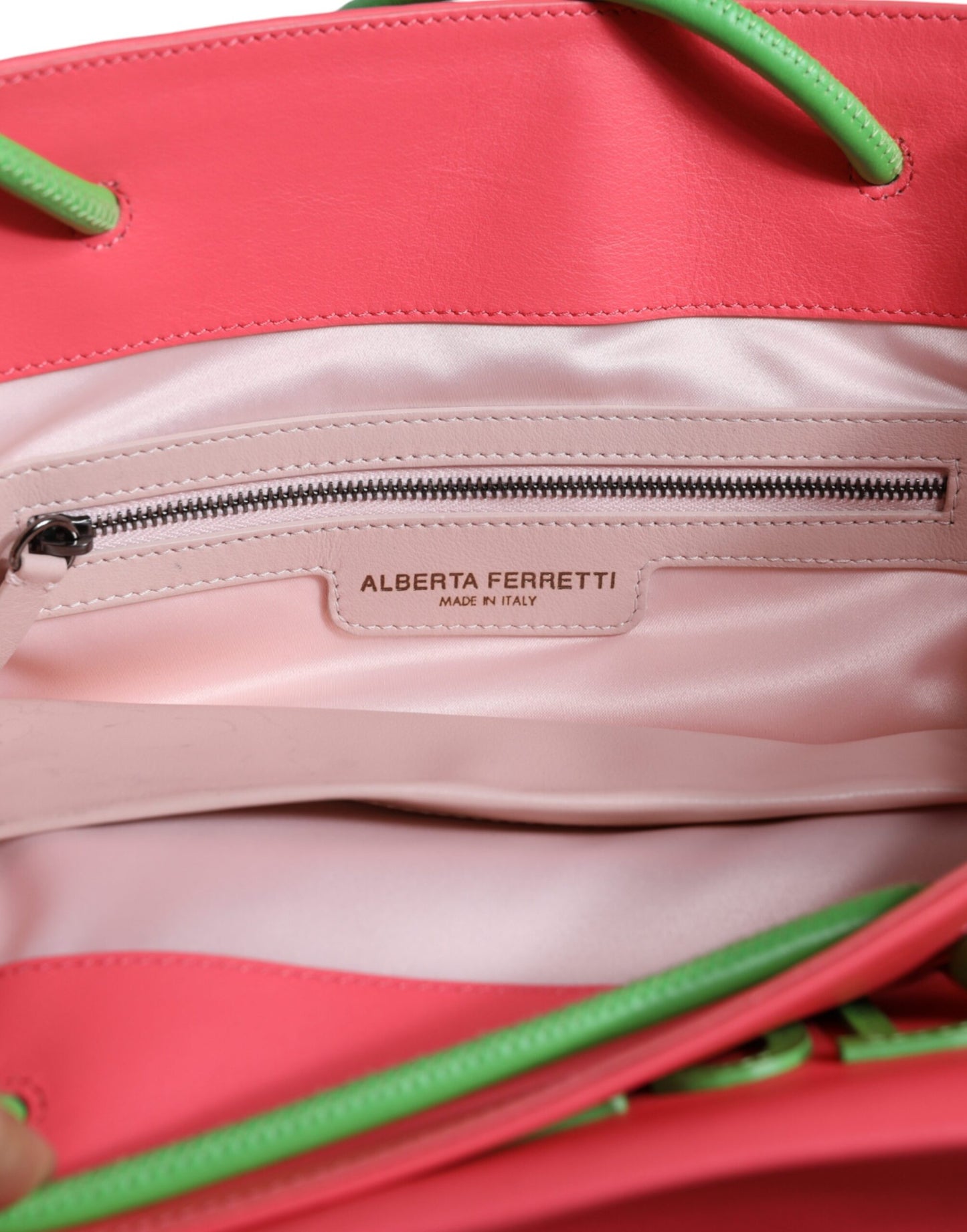 Рожева шкіряна сумка Alberta Ferretti Weekend Wednesday Shopping Tote Bag