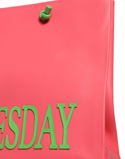 Рожева шкіряна сумка Alberta Ferretti Weekend Wednesday Shopping Tote Bag