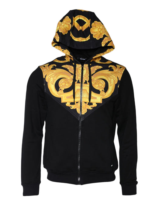 Бавовняна толстовка з капюшоном і принтом Versace Black Medusa