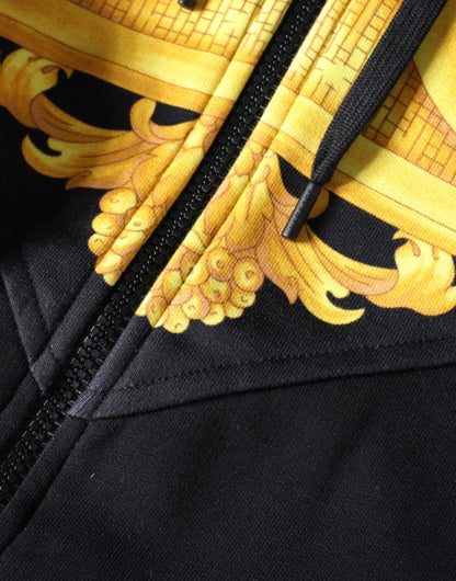 Бавовняна толстовка з капюшоном і принтом Versace Black Medusa