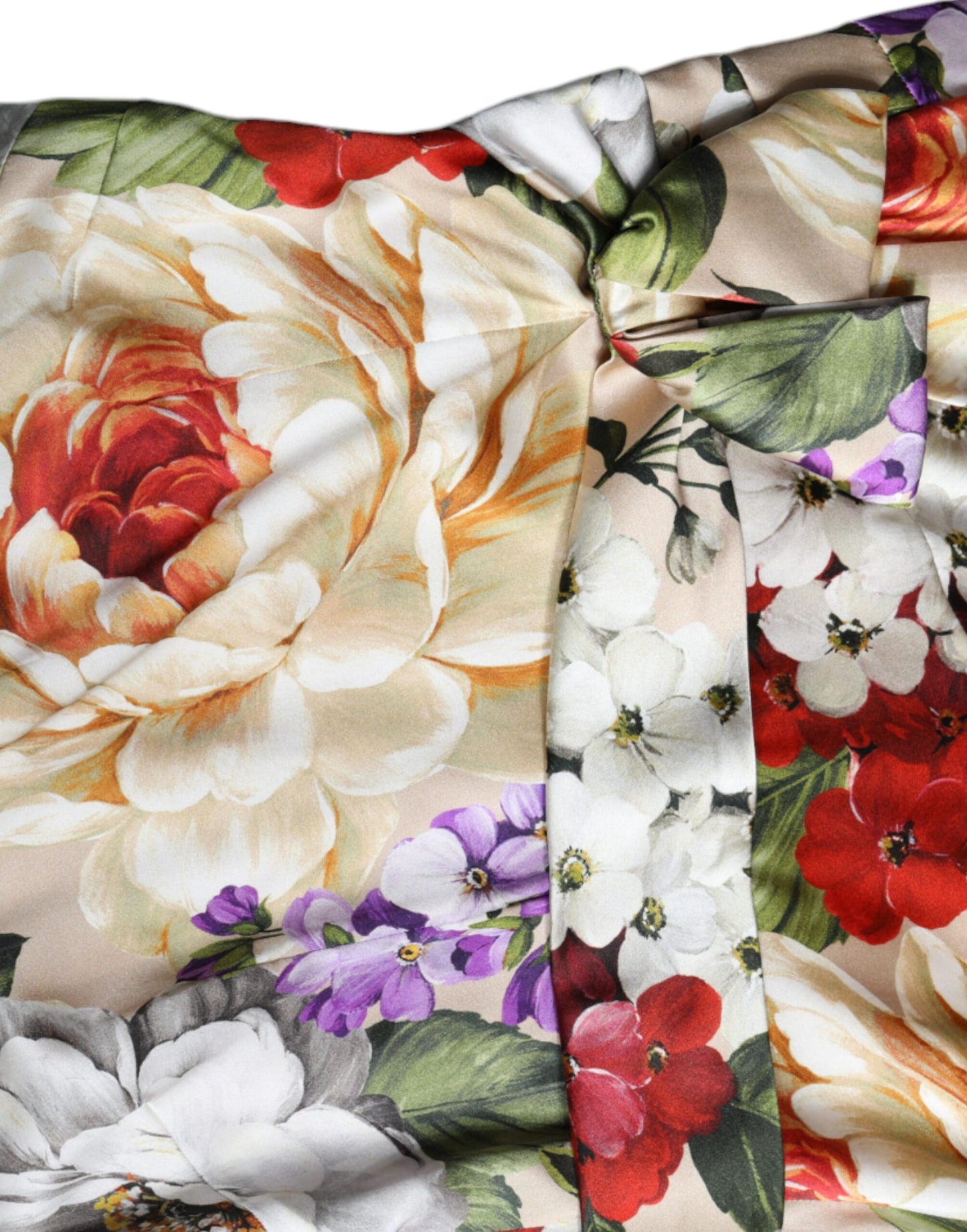 Різнобарвна шовкова сукня Dolce &amp; Gabbana з квітковим принтом, стрейч, на одне плече