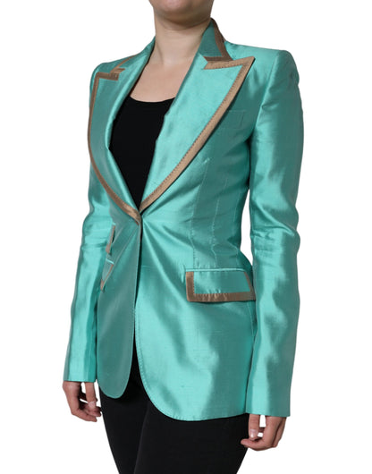 Однобортний жакет Dolce &amp; Gabbana Metallic Green