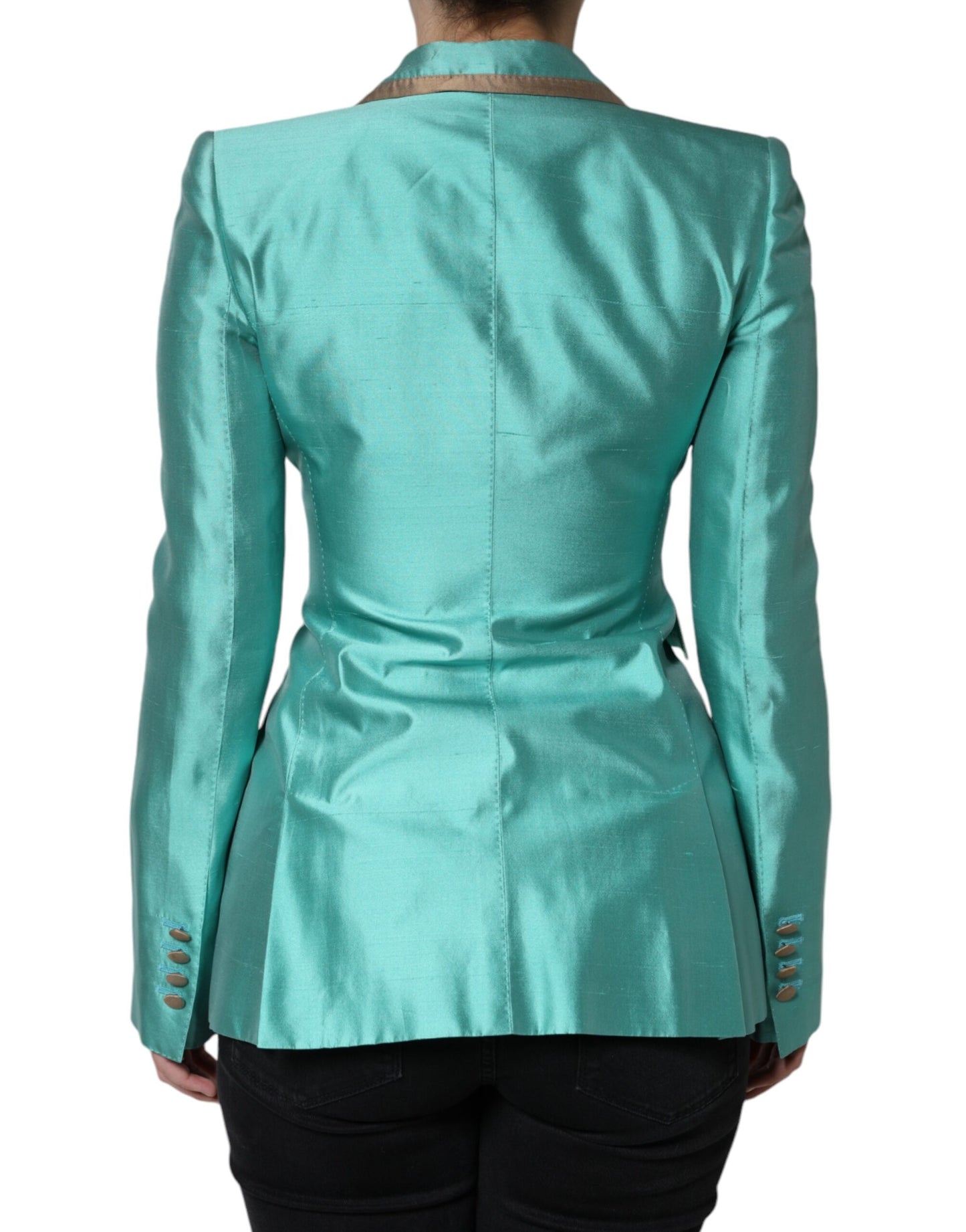 Однобортний жакет Dolce &amp; Gabbana Metallic Green