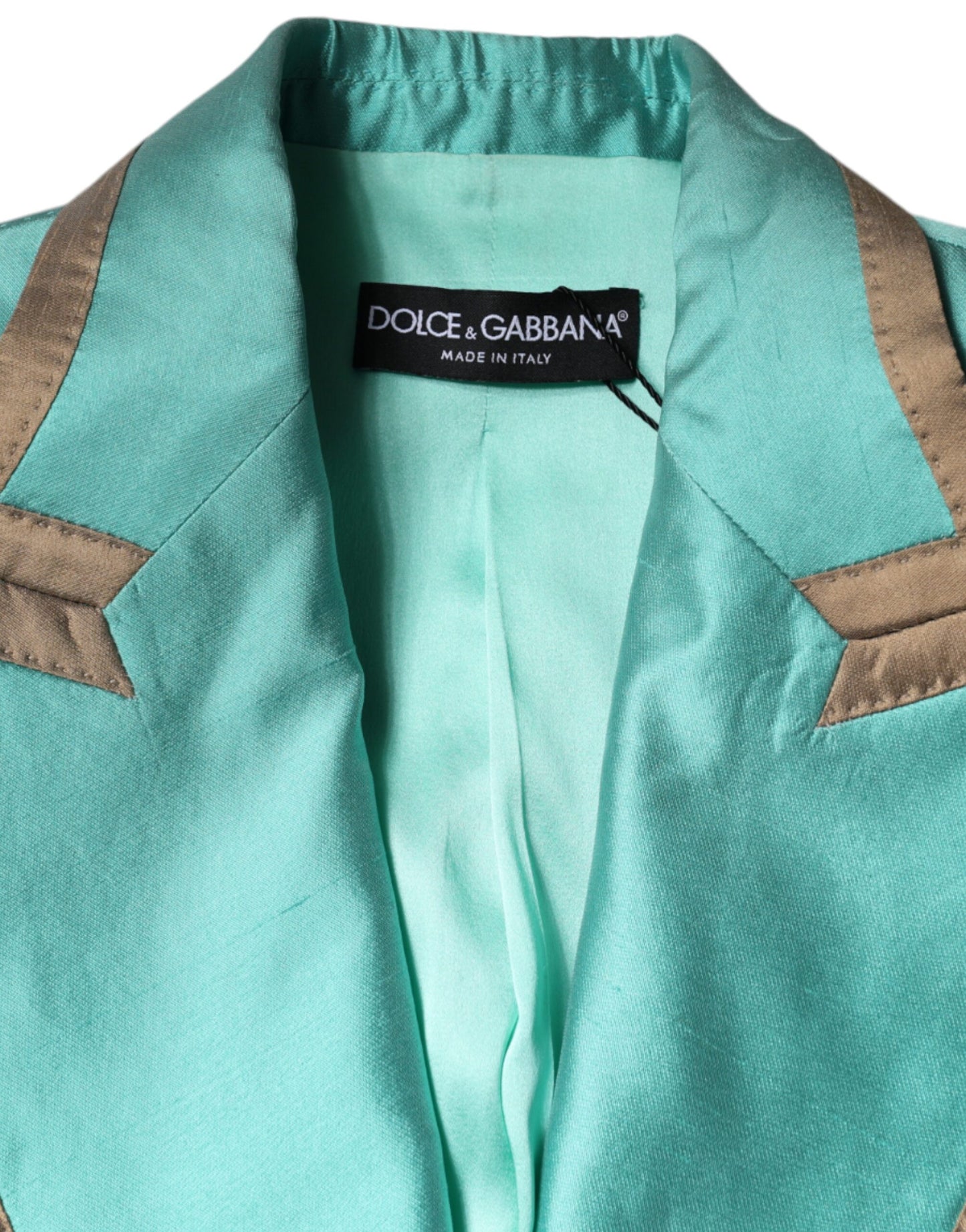 Однобортний жакет Dolce &amp; Gabbana Metallic Green