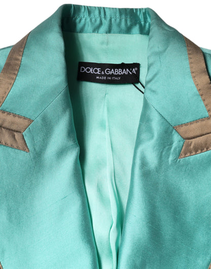 Однобортний жакет Dolce &amp; Gabbana Metallic Green