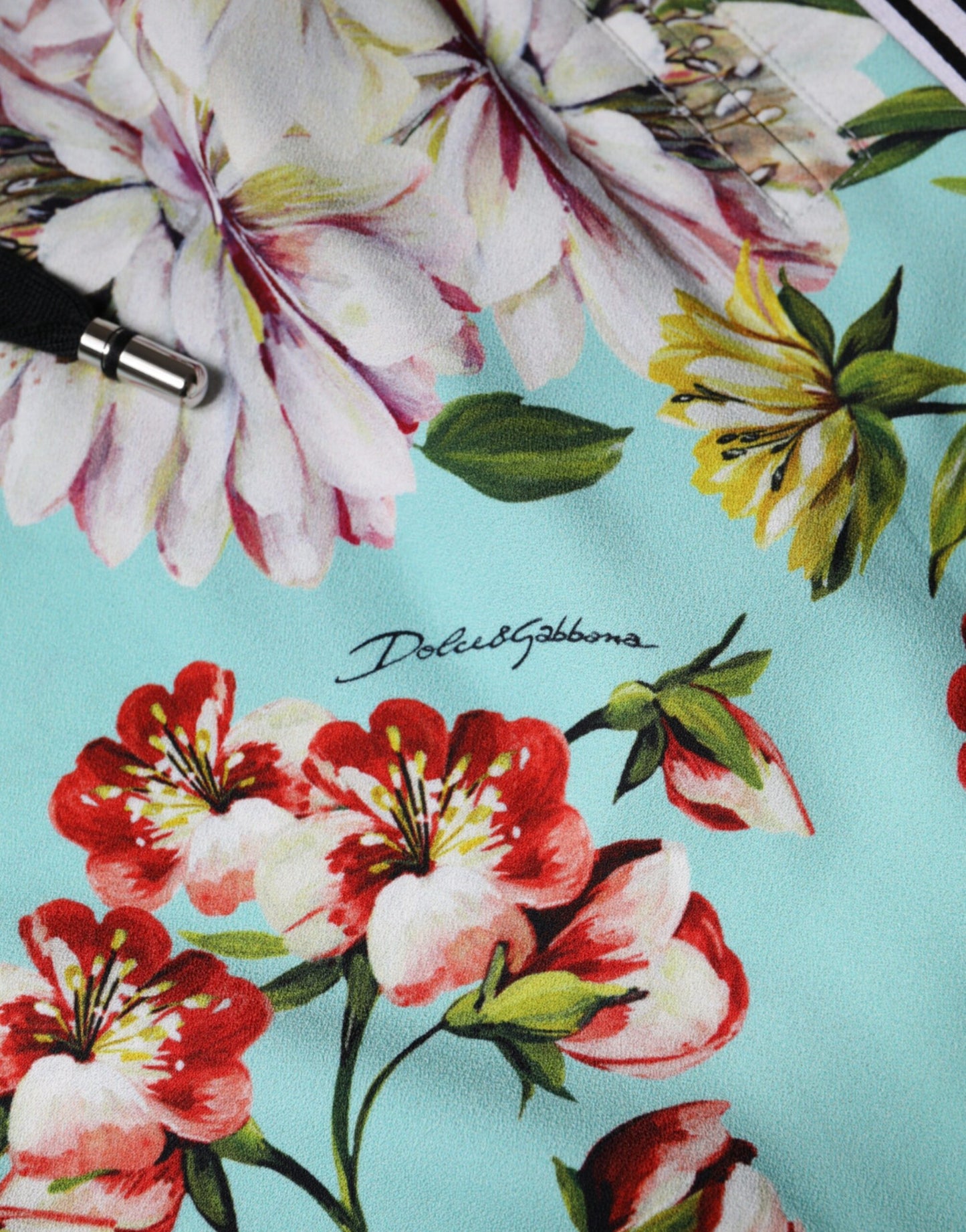 Жіночі штани-джоггери Dolce &amp; Gabbana із зеленим квітковим принтом із середньою талією