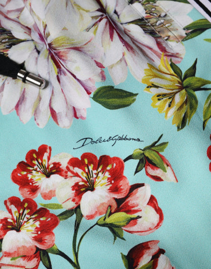 Жіночі штани-джоггери Dolce &amp; Gabbana із зеленим квітковим принтом із середньою талією
