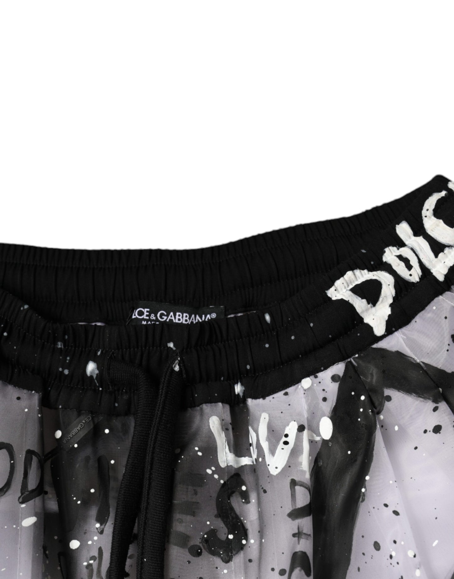 Укорочені штани карго з прозорим логотипом Dolce &amp; Gabbana