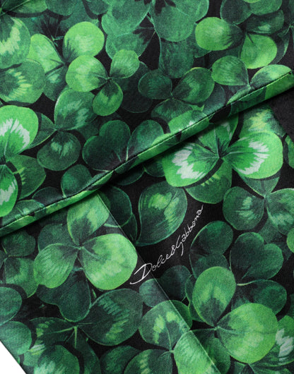 Шовкові атласні завужені штани з високою талією Dolce &amp; Gabbana Green Clover