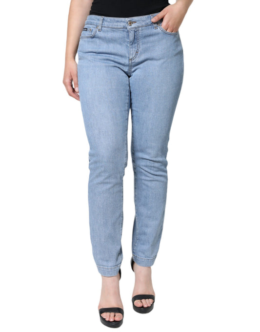 Сині бавовняні джинси Dolce &amp; Gabbana Pretty Slim Fit