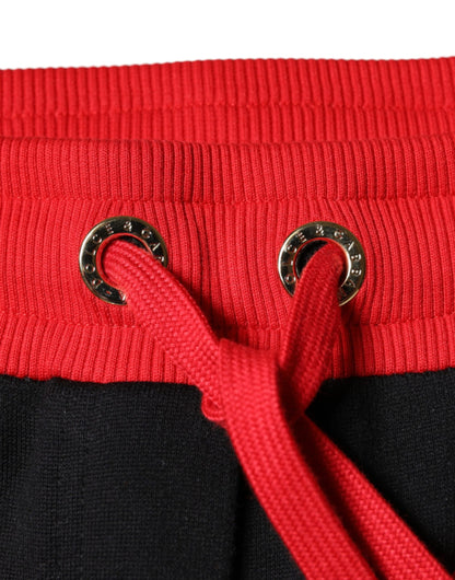 Брюки-джоггери Dolce &amp; Gabbana Black Red Cherry із середньою талією