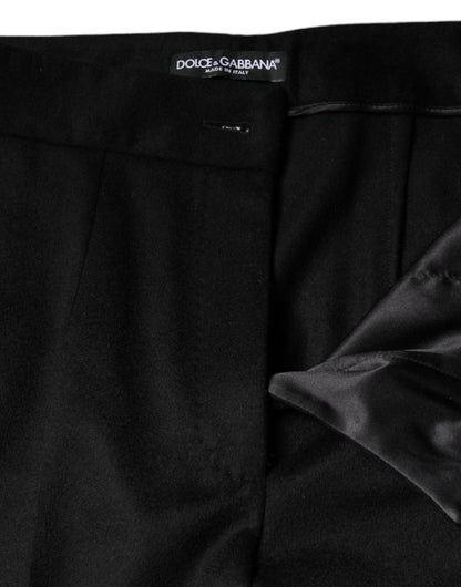Чорні кашемірові штани Dolce &amp; Gabbana із середньою талією