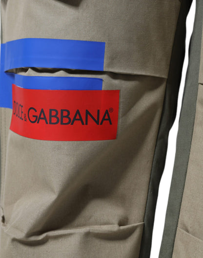 Військові зелені бавовняні штани карго Dolce &amp; Gabbana