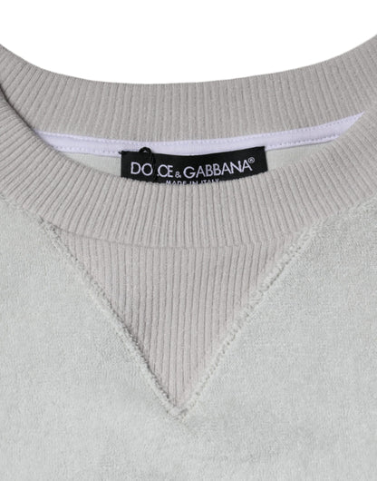 Пуловер з білим нейлоновим еластичним вирізом Dolce &amp; Gabbana