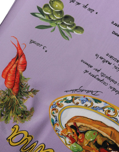 Майка Dolce &amp; Gabbana з фіолетовим шовком Caponata Siciliana