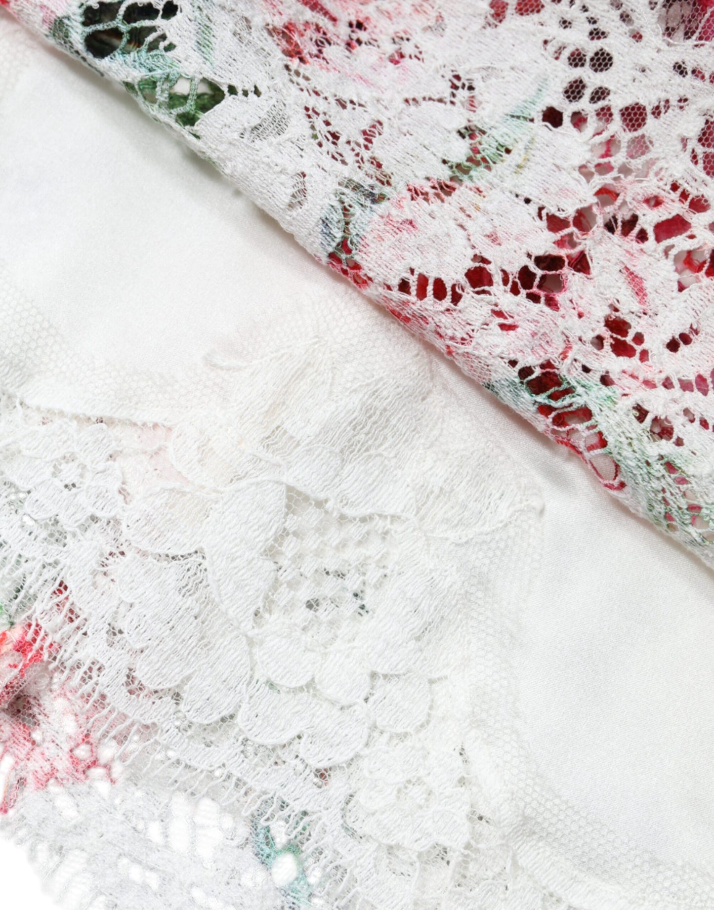 Мереживна блуза з короткими рукавами Dolce &amp; Gabbana White Peony