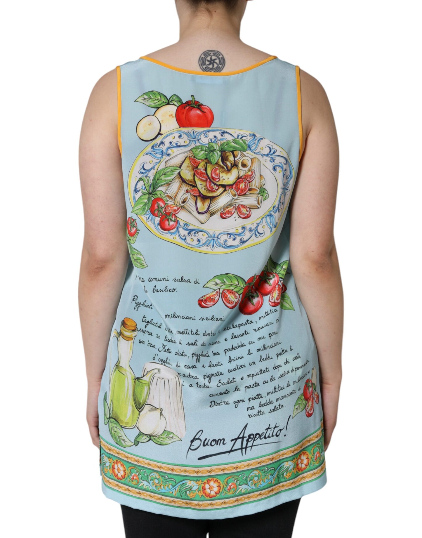 Безрукавка Dolce &amp; Gabbana Multicolor Pasta Alla Norma Print