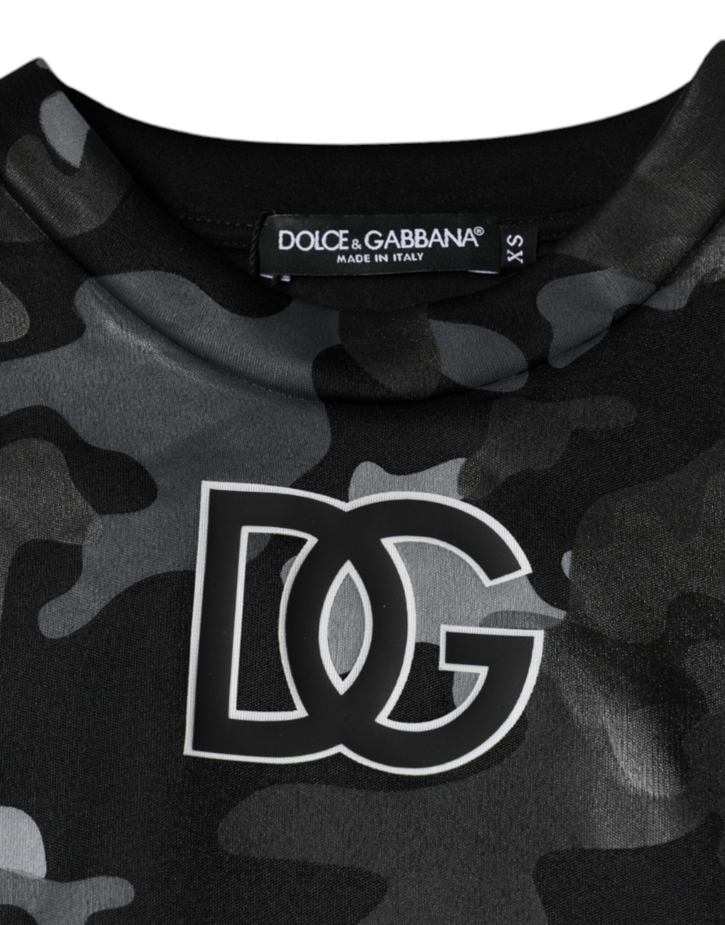 Чорний светр з круглим вирізом у камуфляжі Dolce &amp; Gabbana